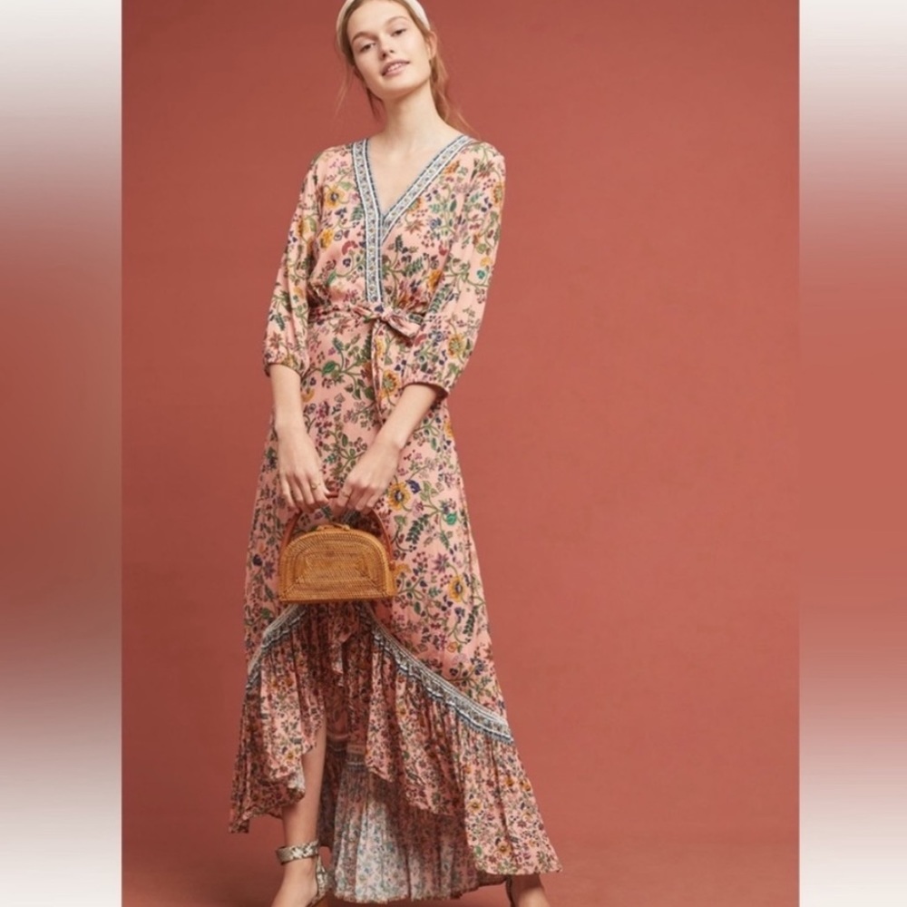 Farm rio Madrid Wrap Dress Pink